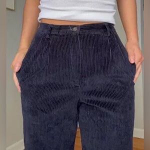Eddie Bauer navy blue cotton high-rise Straight Leg corduroy Pants Size 6